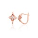 Gold Cubic Zirconia Earrings “Golden Flower XIX”