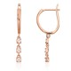 14K Red Gold Cubic Zirconia Earrings “Alectrona II”