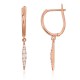 14K Red Gold Cubic Zirconia Earrings “Alectrona III”
