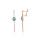 Gold Diamond and Topaz Earrings “Azure Line”