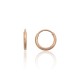 14K Red Gold Hoop Earrings “Menora II”