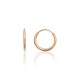 14K Red Gold Hoop Earrings “Menora III”