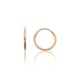 14K Red Gold Hoop Earrings “Menora”