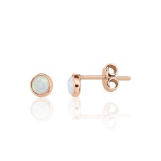 14K Red Gold Opalite Stud Earrings “Kylie III”
