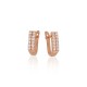 Gold Cubic Zirconia Earrings “Line of Light IV”
