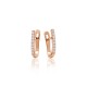 Gold Cubic Zirconia Earrings “Line of light”