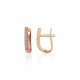 Gold Cubic Zirconia Earrings “Line of light”