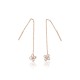 Gold Cubic Zirconia Earrings “Floral Thread”