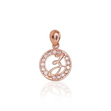 Gold Cubic Zirconia Letter Pendant “Z”
