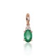 14K Red Gold Diamond and Emerald Pendant “Notika VI”