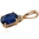 14K Red Gold Diamond and Sapphire Pendant “Notika V”