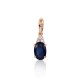 14K Red Gold Diamond and Sapphire Pendant “Notika V”