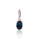 14K White Gold Diamond and Sapphire Pendant “Notika”