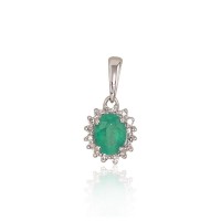 Gold Diamond and Emerald Pendant “Ferro VI”