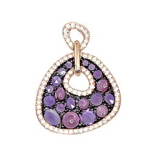 Gold Diamond and Amethyst Pendant “Sunny Symphony III”