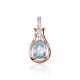 Gold Diamond and Topaz Pendant “Grace II”
