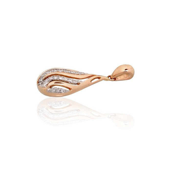 Gold Diamond Pendant “Golden Drop”
