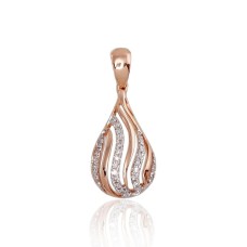 Gold Diamond Pendant “Golden Drop”