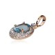 14K Red Gold Diamond and Topaz Pendant “Little Sun IV”