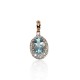 14K Red Gold Diamond and Topaz Pendant “Little Sun IV”