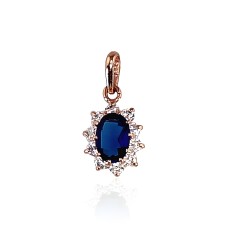Gold Cubic Zirconia Pendant “Ferro II”
