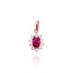 Золотой кулон с цирконами «Ферро (Fuchsia)»