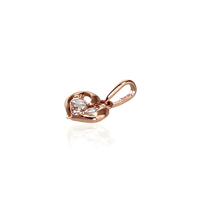 Gold Cubic Zirconia Pendant “Amor VI”