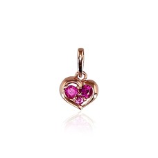 Gold Cubic Zirconia Pendant “Amor”