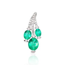 Gold Diamond and Emerald Pendant “Emerald Vine”