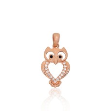 Auksinis pakabukas su cirkoniais „Owl VIII“