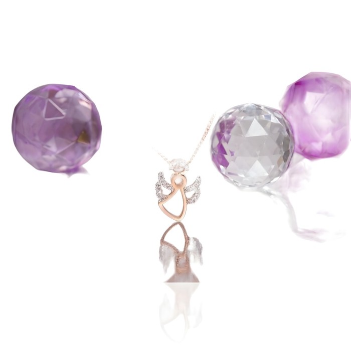 Gold Diamond Pendant “Angel”