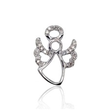 14K White Gold Diamond Pendant “Angel II”