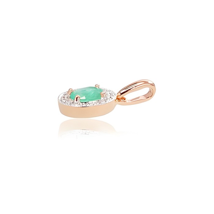 Gold Diamond and Emerald Pendant “Sofia VII”