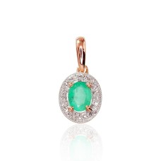 Gold Diamond and Emerald Pendant “Sofia VII”