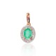 Gold Diamond and Emerald Pendant “Sofia VII”