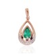 Gold Diamond and Emerald Pendant “Royal V”