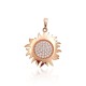 Gold Cubic Zirconia Pendant “Golden Sun XI”