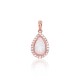 Gold Cubic Zirconia and Opalite Pendant “Masterpiece IV”