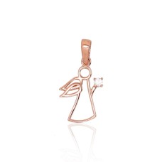 Gold Cubic Zirconia Pendant “Angel XX”