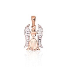 Gold Cubic Zirconia Pendant “Angel XIV”