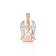 Gold Cubic Zirconia Pendant “Angel XIV”