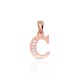 Gold Cubic Zirconia Letter Pendant “C III”