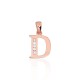 Gold Cubic Zirconia Letter Pendant “D III”