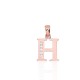 Gold Cubic Zirconia Letter Pendant “H III”