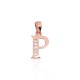 Gold Cubic Zirconia Letter Pendant “P III”