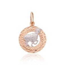 Auksinis zodiako ženklo pakabukas „Avinas VII“