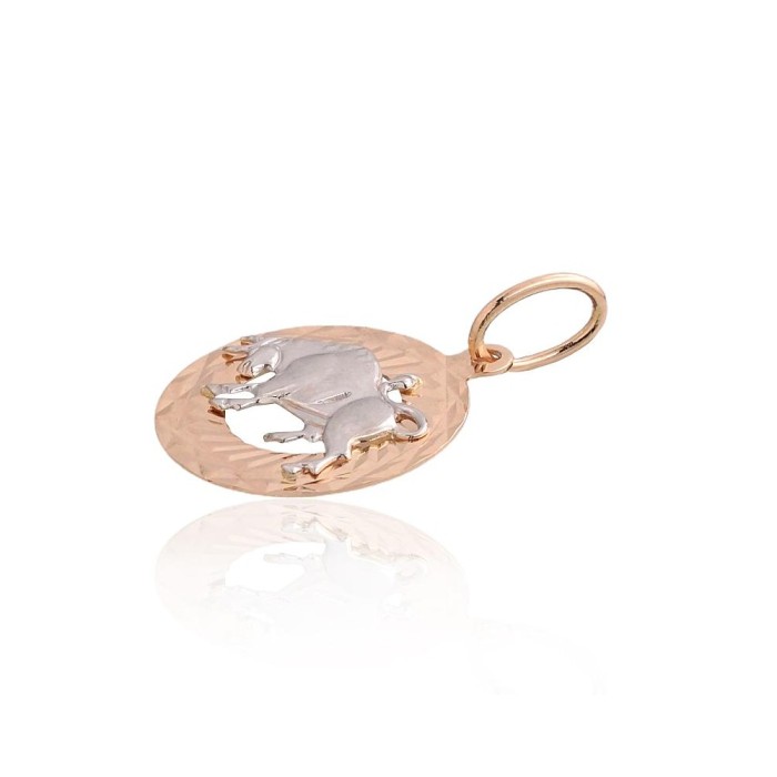 Gold Zodiac Pendant “Taurus V”