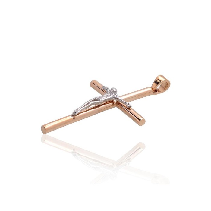 Gold Cross Pendant “The Crucifixion of Christ XV”