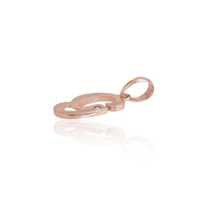 Gold Cubic Zirconia Letter Pendant “G IV”