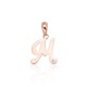 Gold Cubic Zirconia Letter Pendant “M IV”